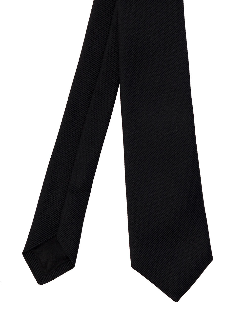 Saint Laurent Men 'Skinny Evening' Black Tie In Silk Grosgrain Man Saint Laurent