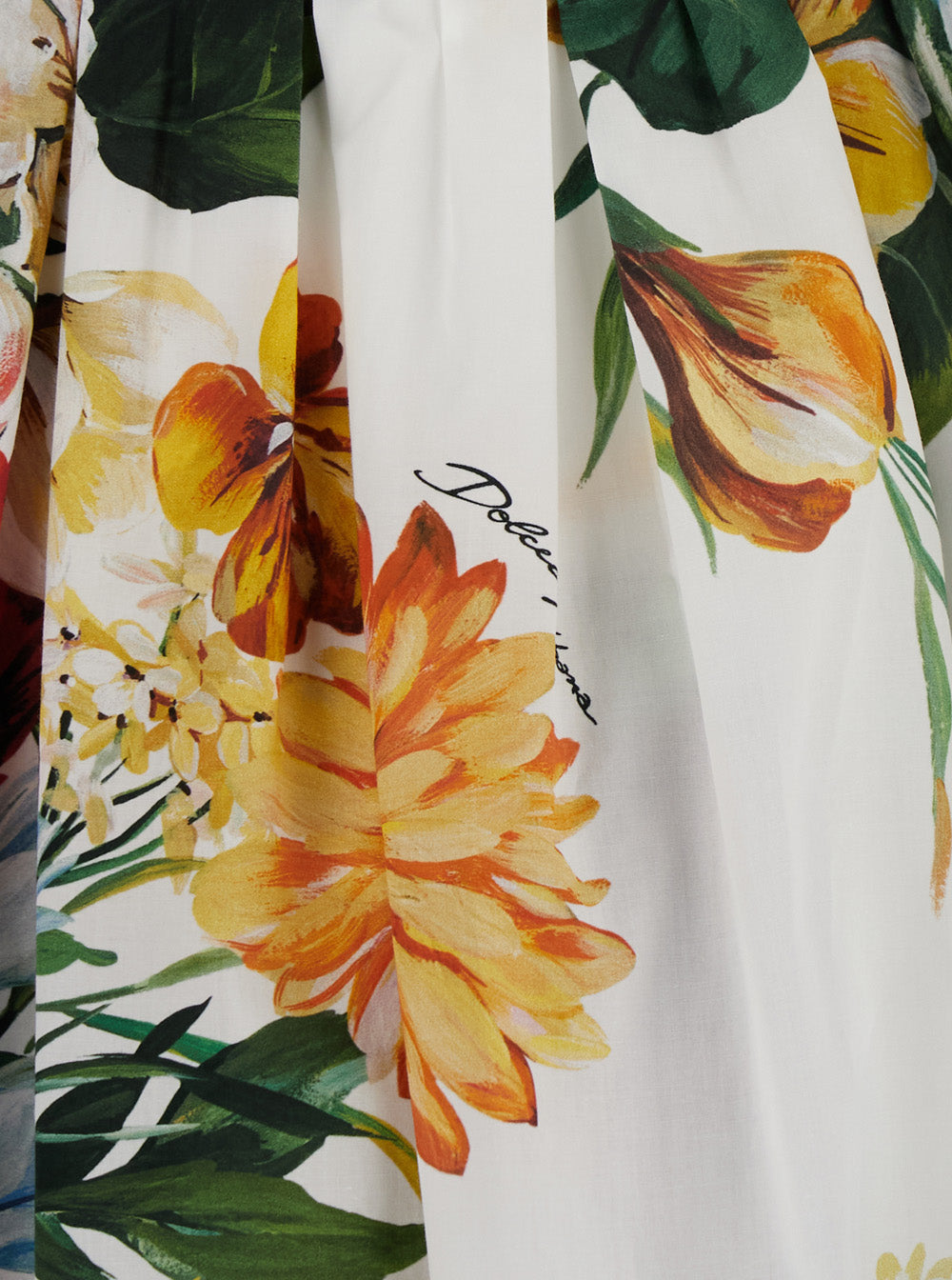 Dolce & Gabbana Women Multicolor Sleeveless Dress With Bustier Style Neckline And All-Over Floral Print In Cotton Woman