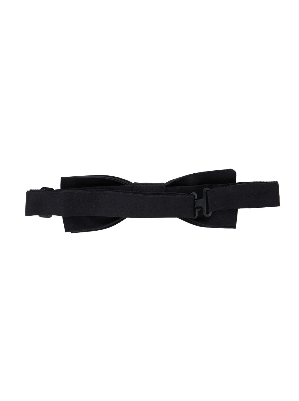 Dolce & Gabbana Men Black Bowtie With Logo Patch On The Rear And Rear Hook Closure In Silk Man