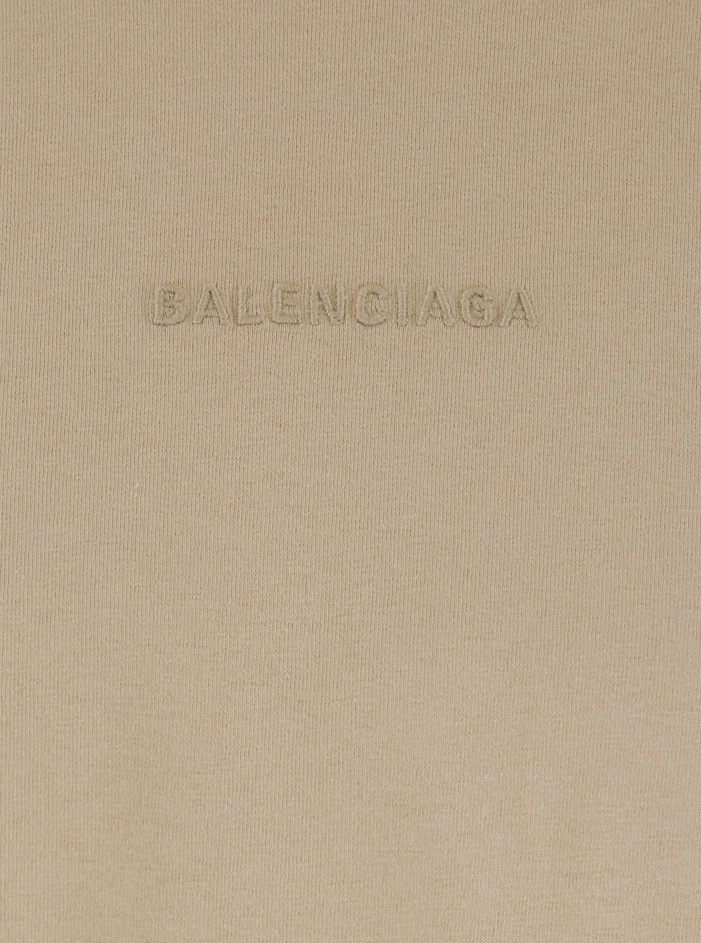 Balenciaga Men Beige Crewneck T-Shirt With Logo Lettering On Front And Rear In Cotton Man