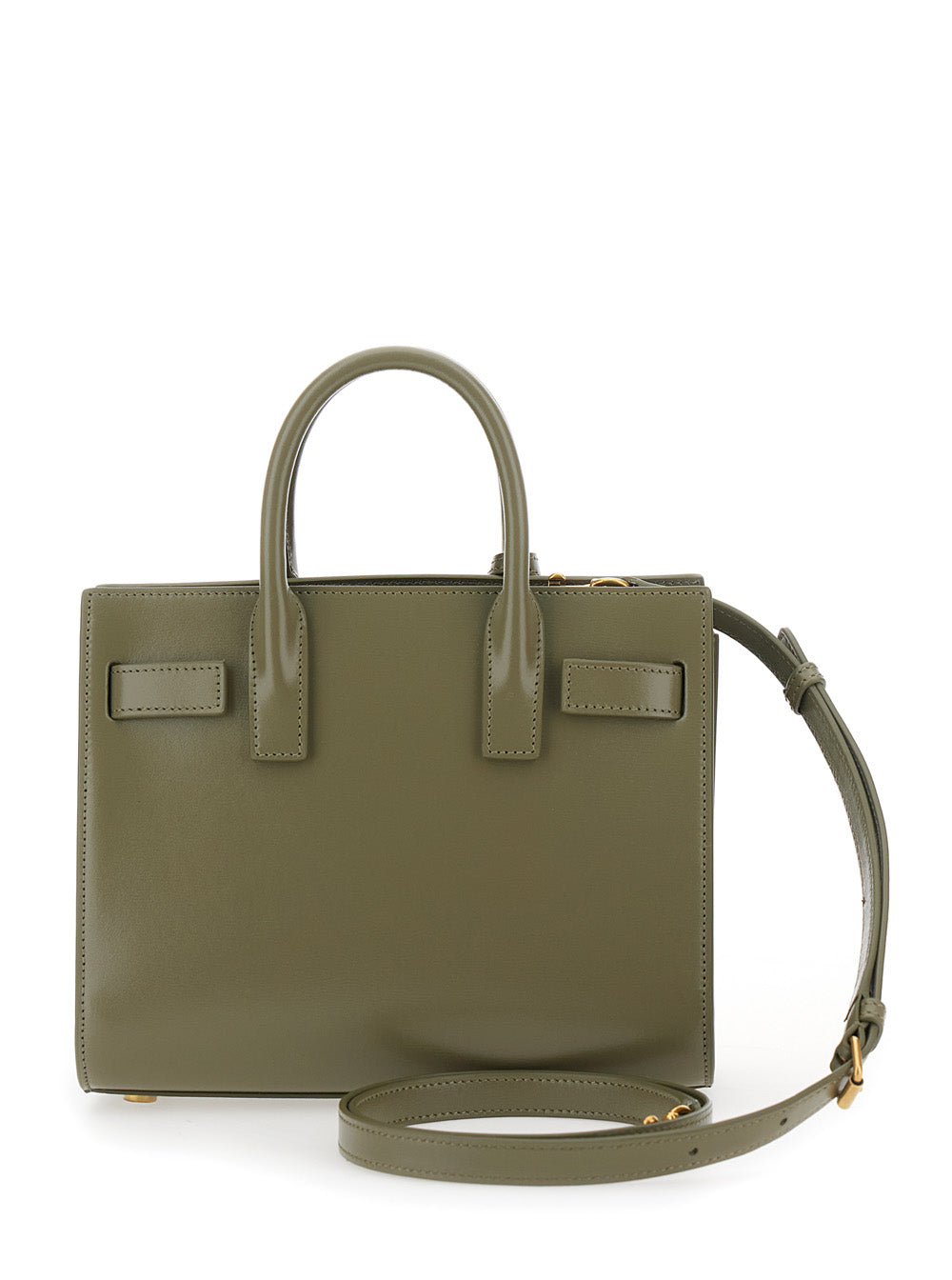 Saint Laurent Women 'Sac Du Jour' Green Nano Handbag With Logo Lettering On The Front In Leather Woman