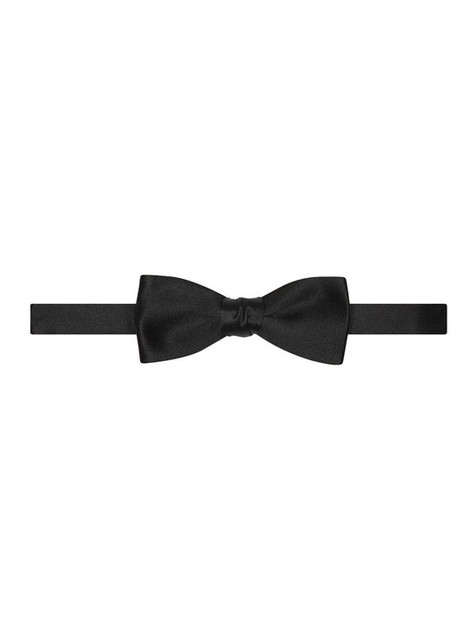 Saint Laurent Men Black Ready-To-Wear Bowtie With Hook Closure In Silk Man