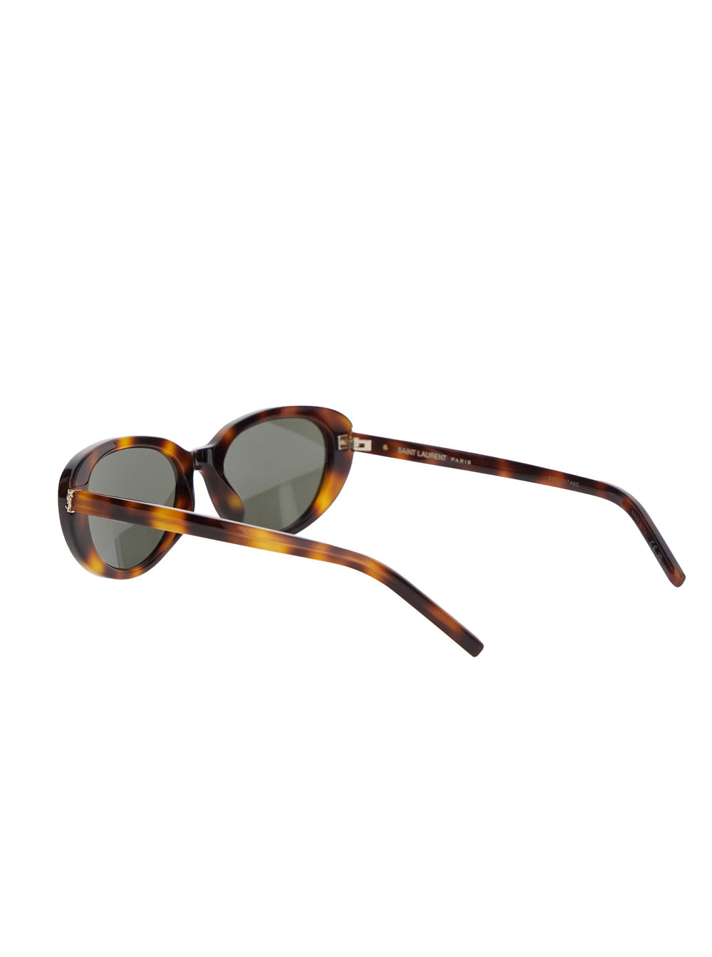 Saint Laurent Women Brown Tortoiseshell Cat-Eye Sunglasses With Cassandre On The Temples In Acetate Woman