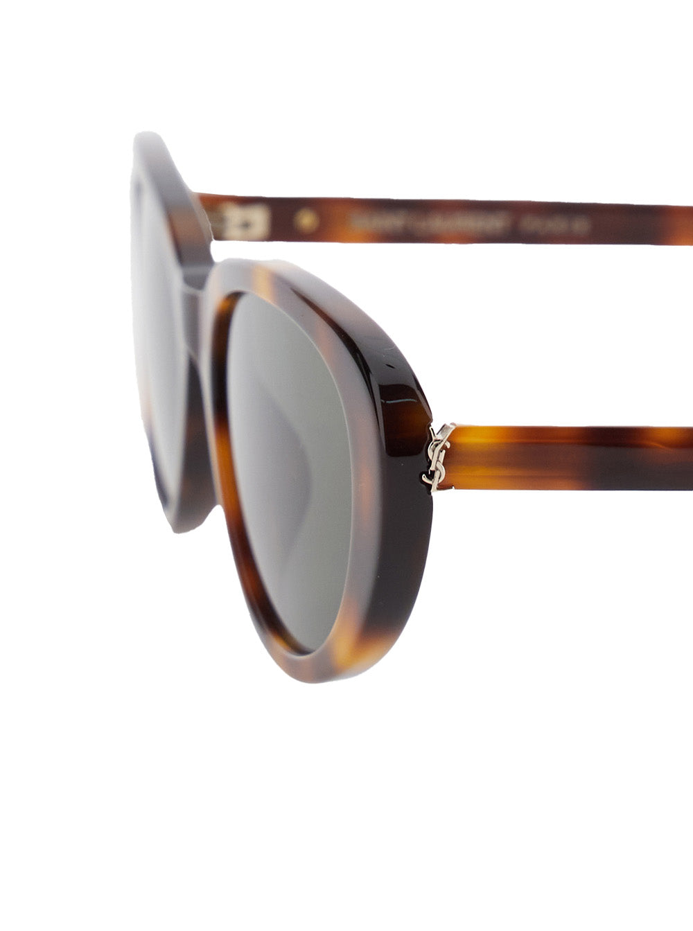 Saint Laurent Women Brown Tortoiseshell Cat-Eye Sunglasses With Cassandre On The Temples In Acetate Woman