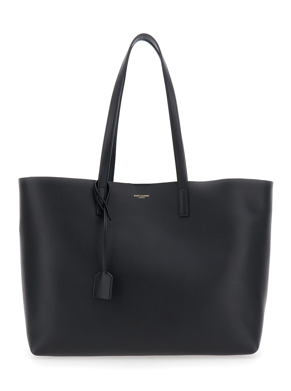 Saint Laurent Women Black Tote Bsg With Embossed Logo On The Front And Logo Tag In Leather Woman