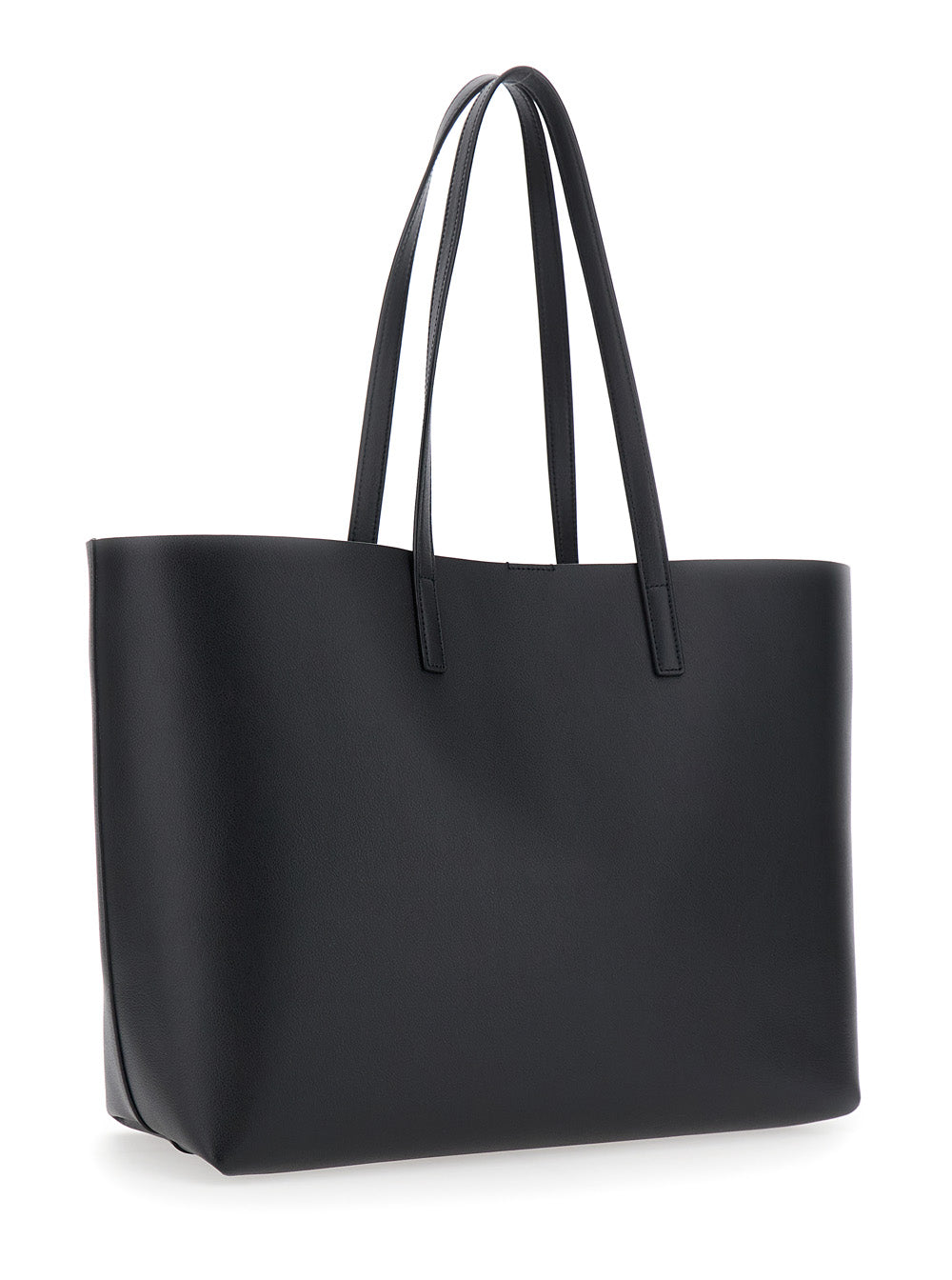Saint Laurent Women Black Tote Bsg With Embossed Logo On The Front And Logo Tag In Leather Woman
