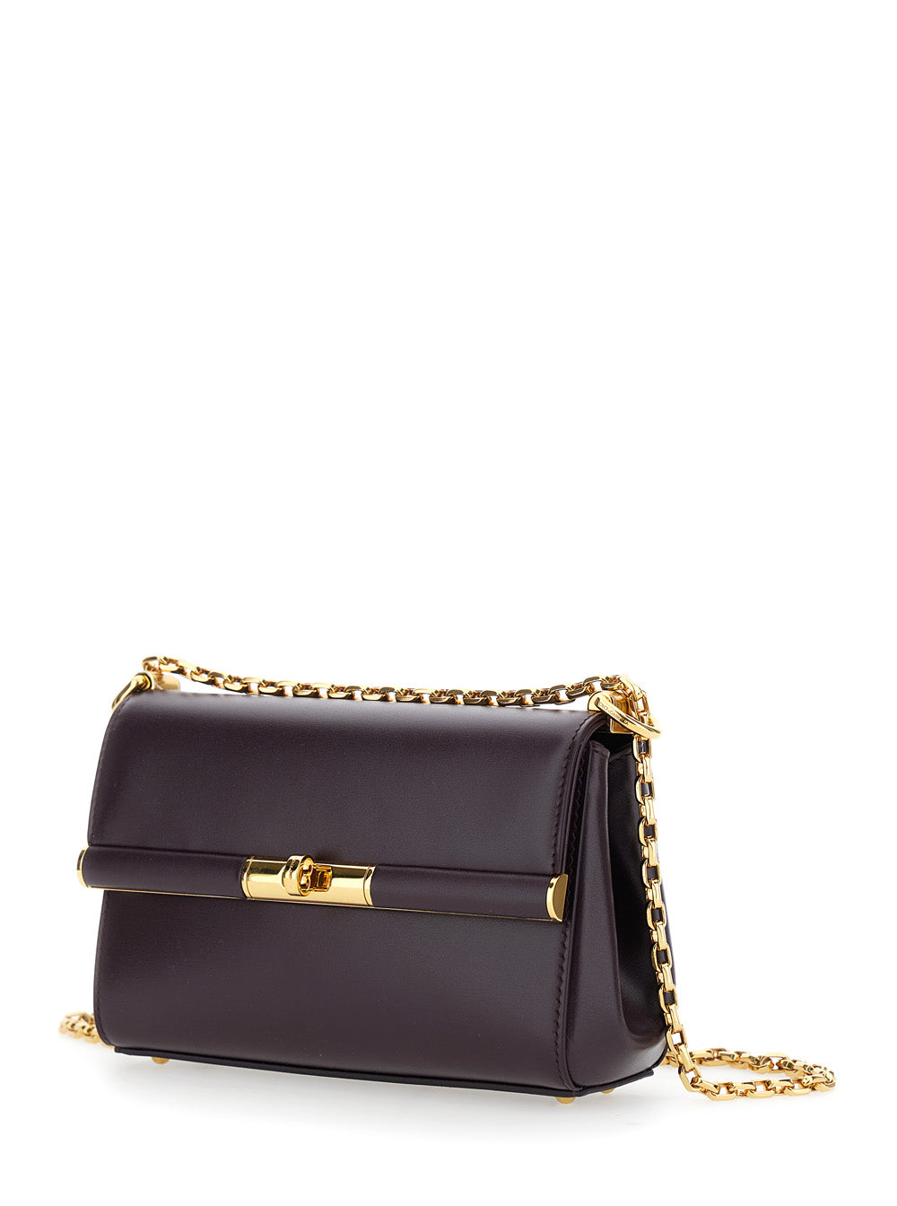 Dolce & Gabbana Women 'Marlene' Violet Shoulder Bag With Twist Lock In Leather Woman