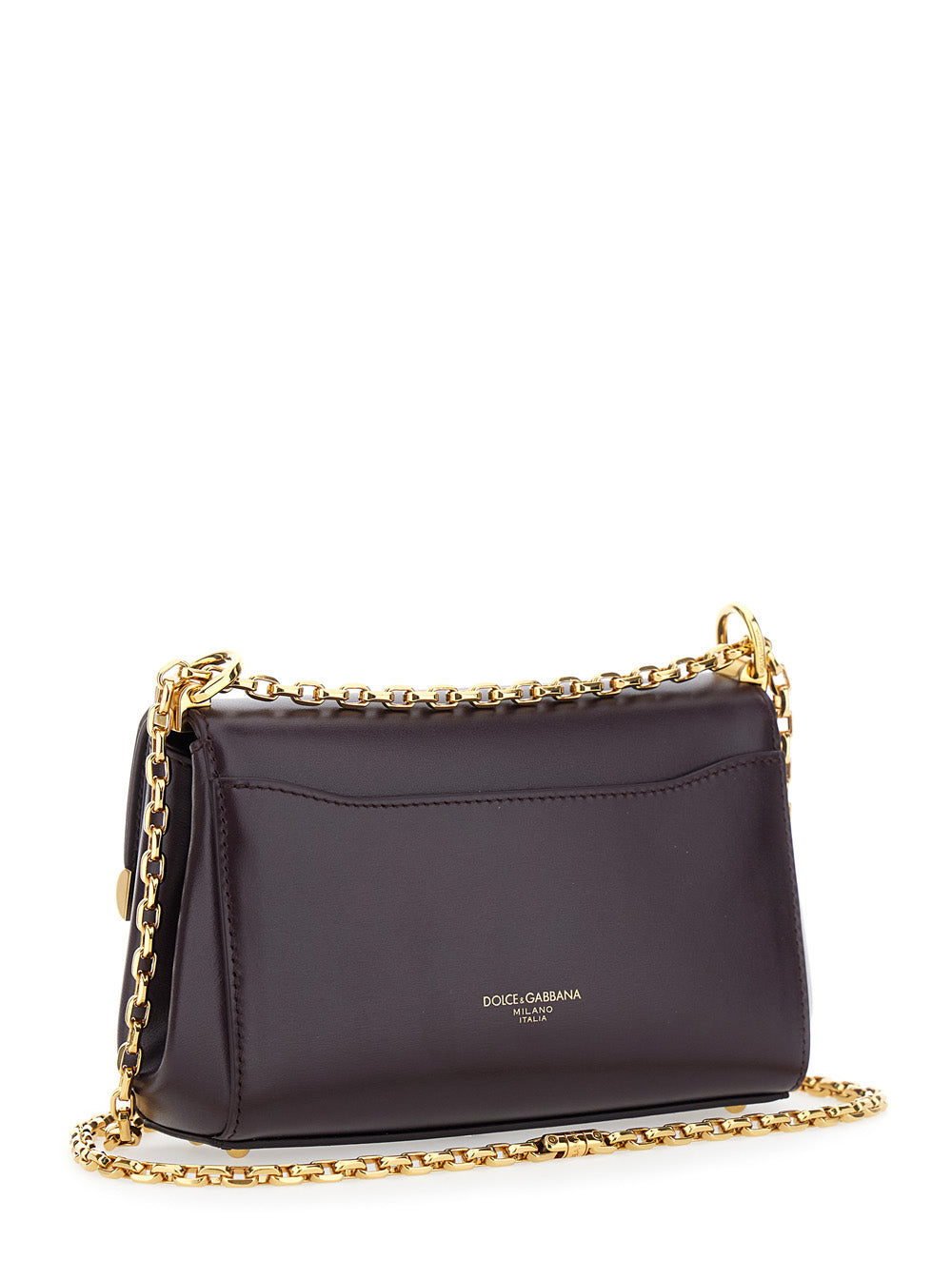 Dolce & Gabbana Women 'Marlene' Violet Shoulder Bag With Twist Lock In Leather Woman