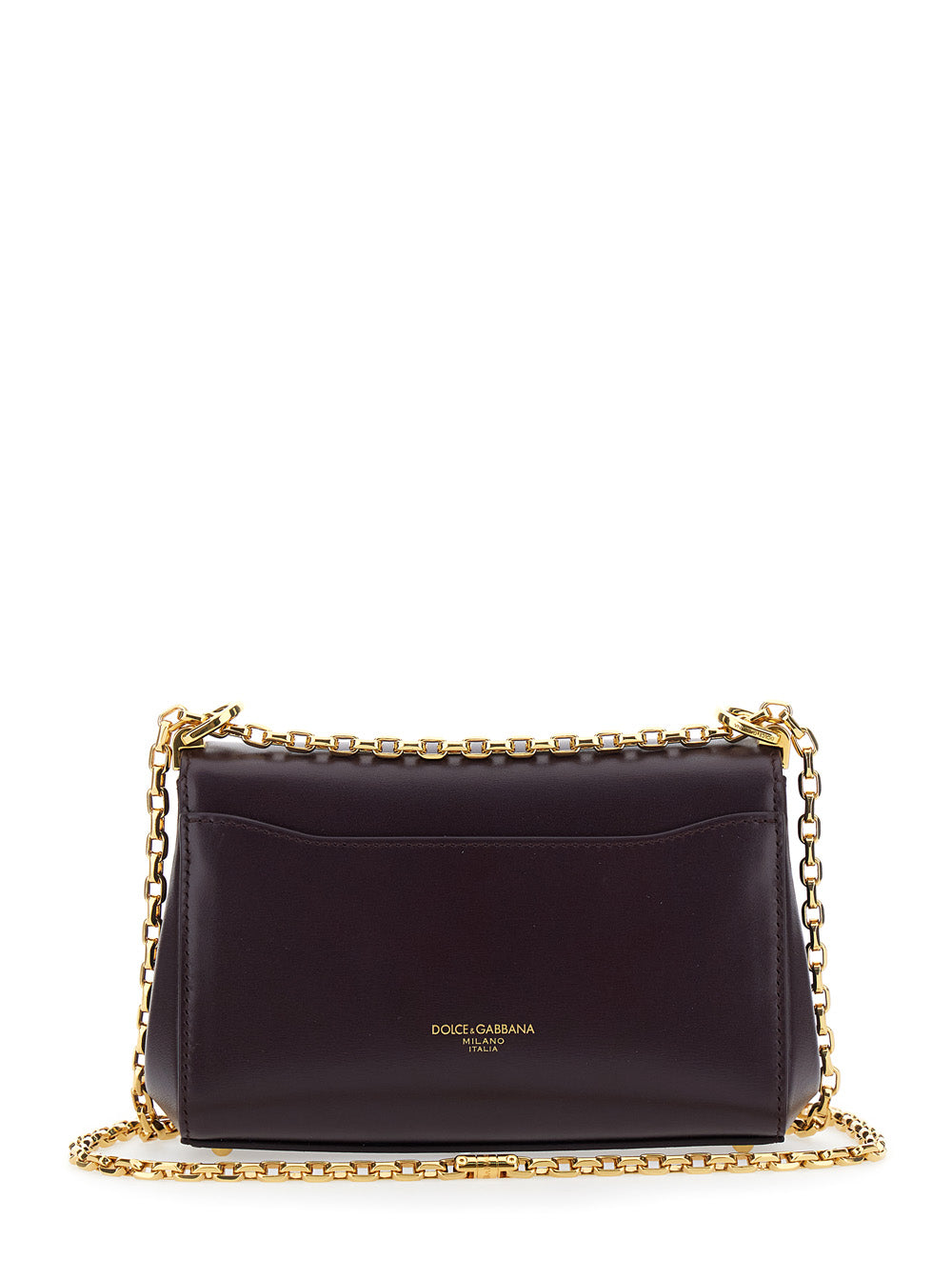 Dolce & Gabbana Women 'Marlene' Violet Shoulder Bag With Twist Lock In Leather Woman