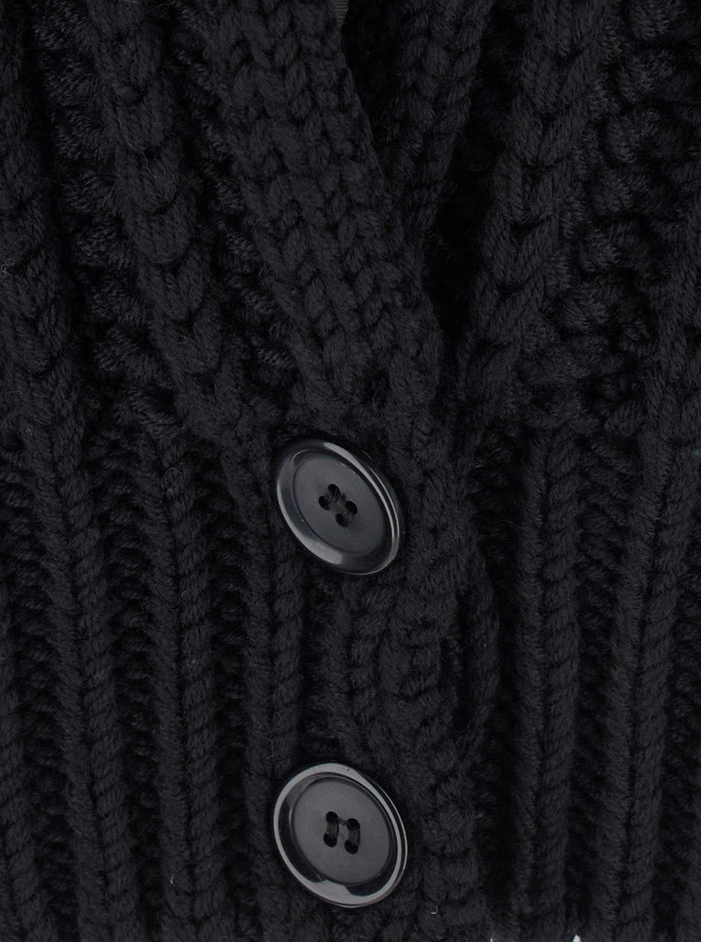 Dolce & Gabbana Women Black Cardigan With Wide Neckline On The Front In Virgin Wool Woman