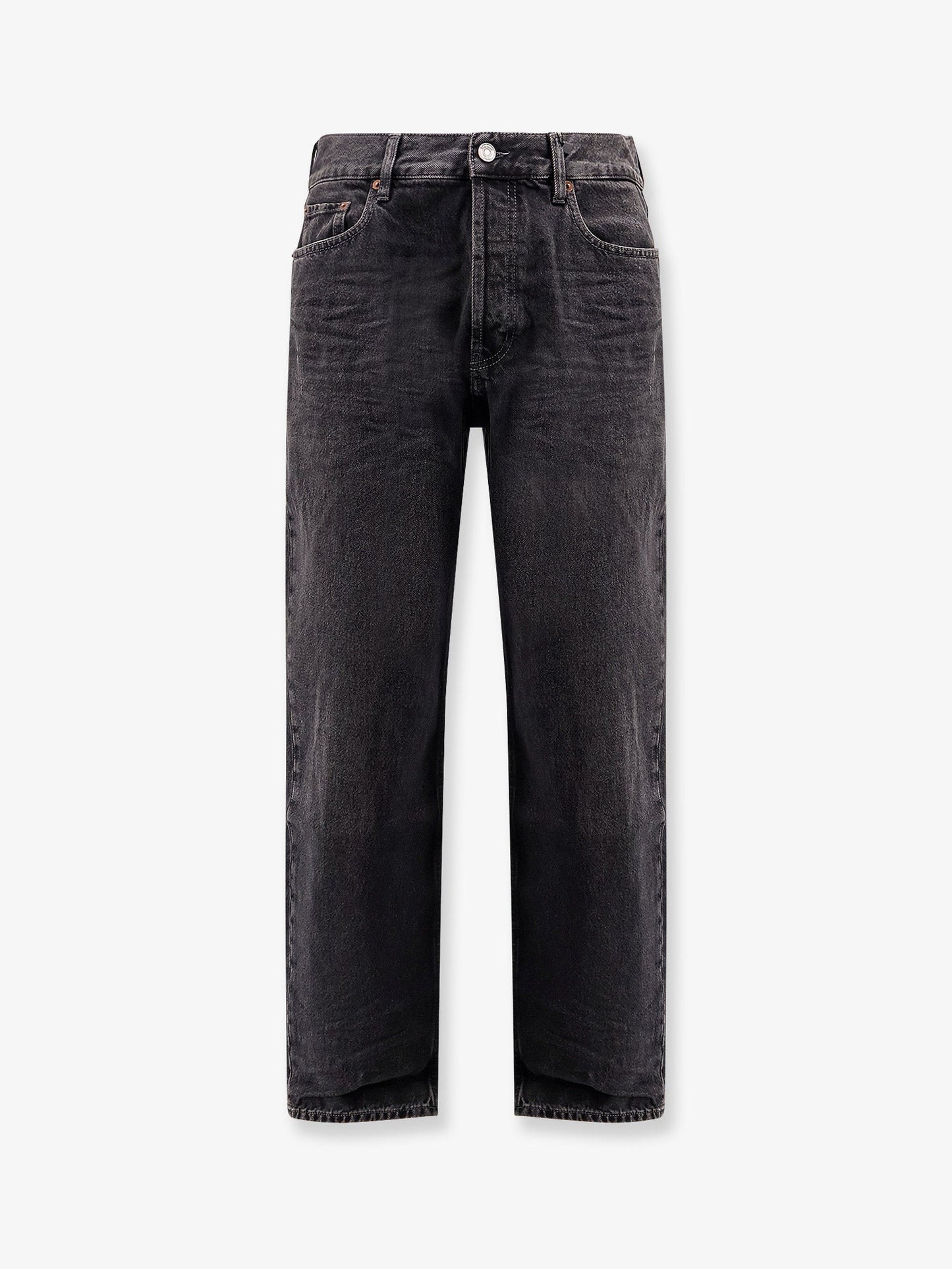 Saint Laurent Men Long Mick Black Denim Trousers