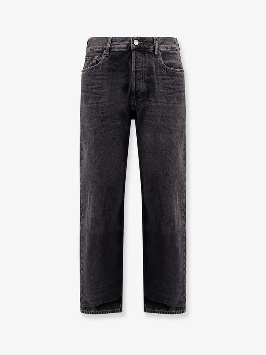 Saint Laurent Men Long Mick Black Denim Trousers