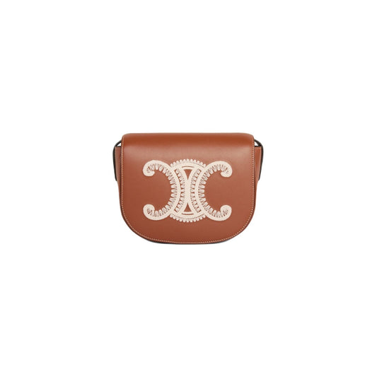 Celine Women's Folco Cuir Triomphe Bag in Tan | 198263ES4