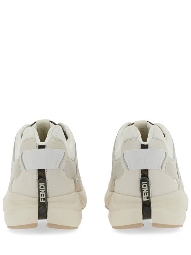Fendi Fester Trainer Nubuck Leather Low Top Sneakers White