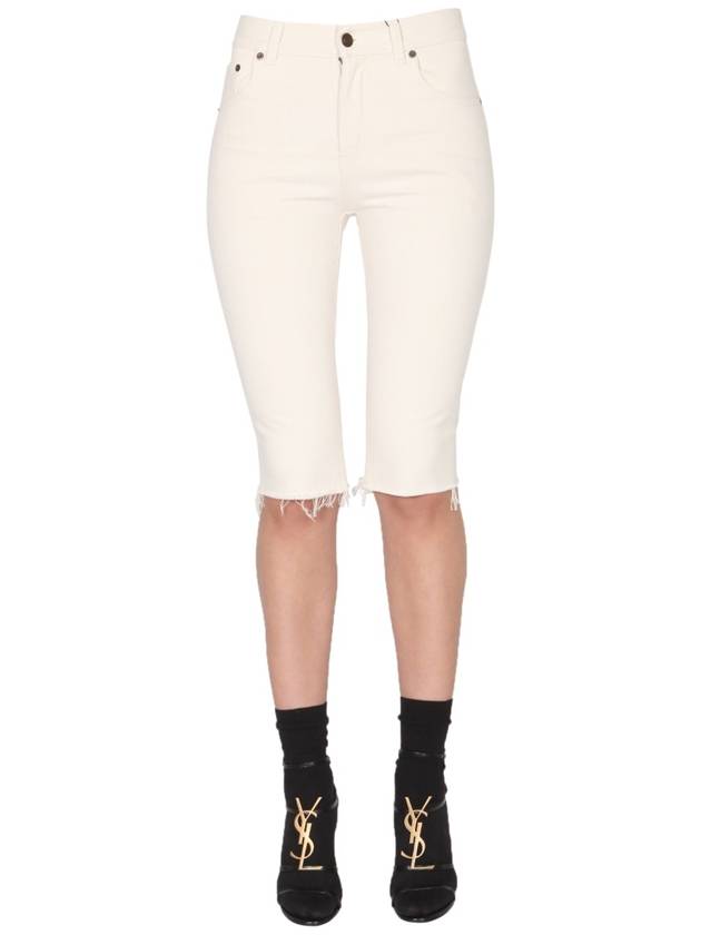 Saint Laurent Women's Shorts Ivory