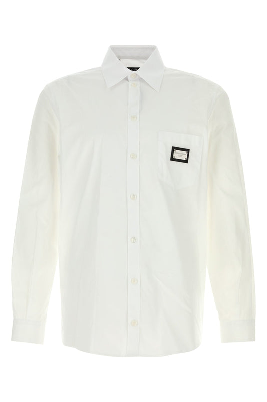 Dolce & Gabbana Men White Poplin Shirt