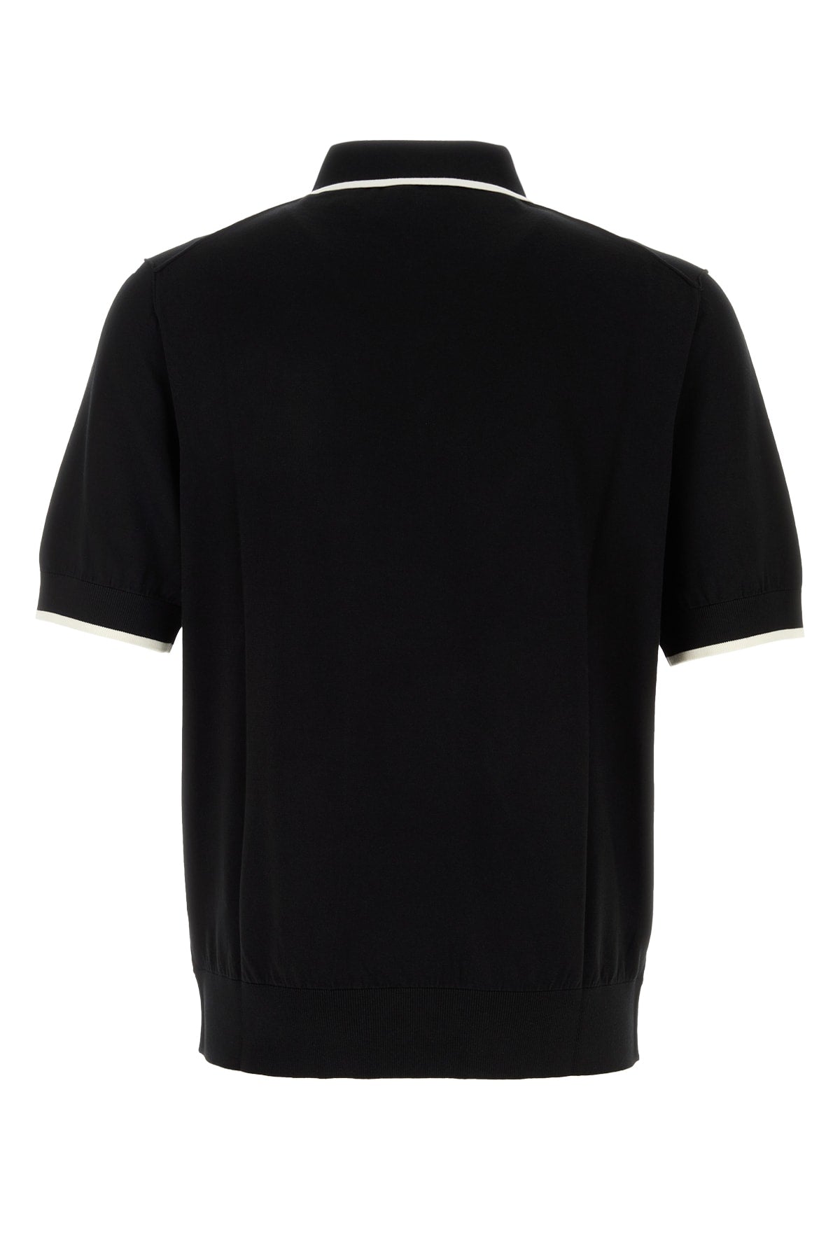 Dolce & Gabbana Men Black Cotton Polo Shirt