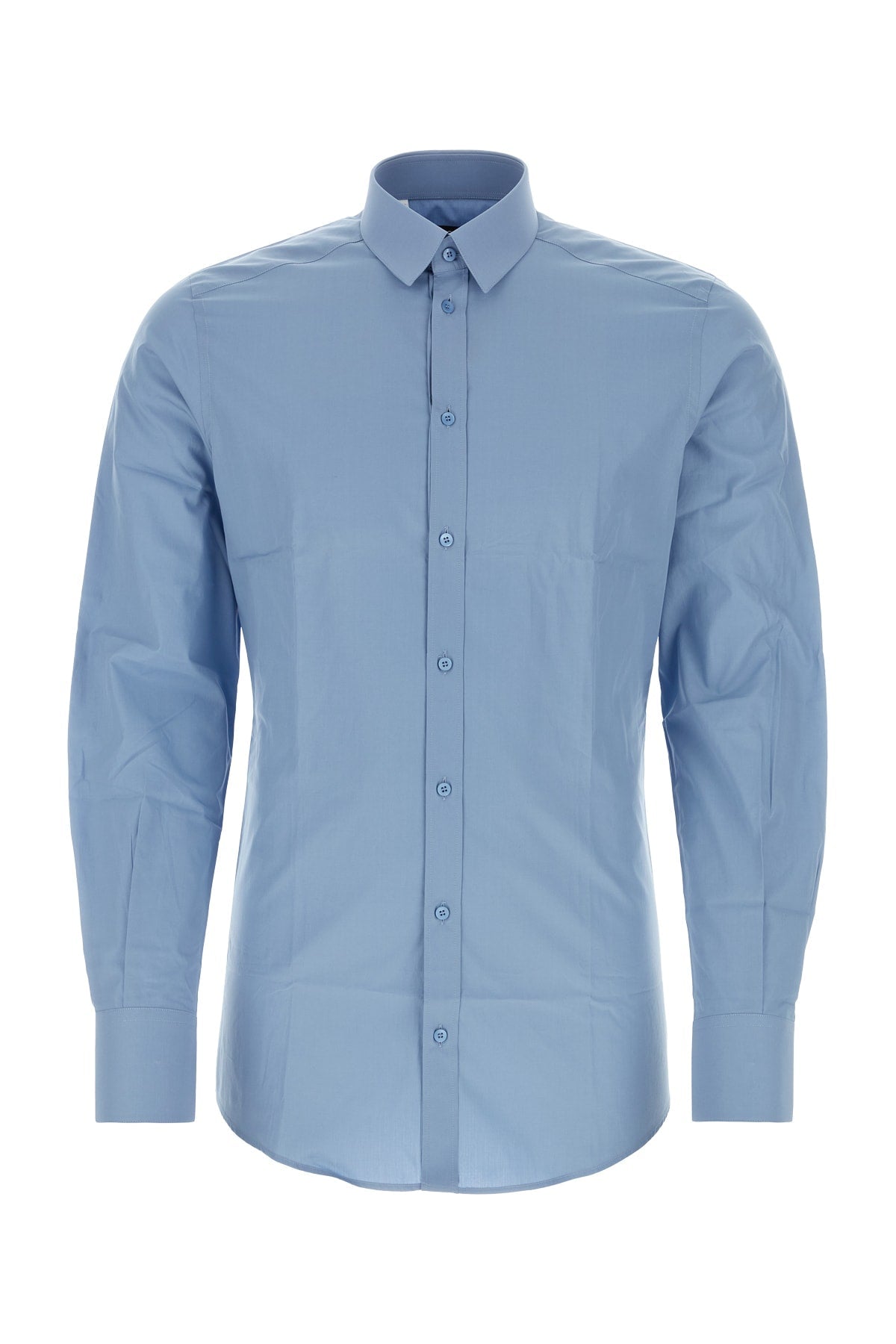 Dolce & Gabbana Men Powder Blue Poplin Shirt