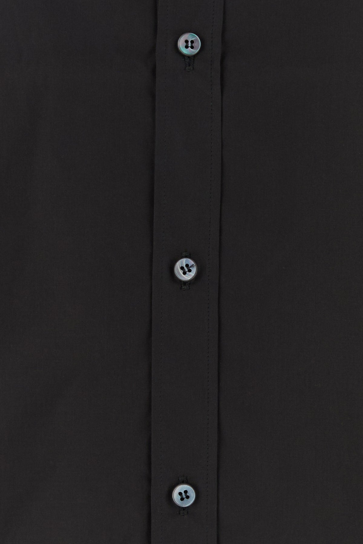 Dolce & Gabbana Men Black Poplin Shirt