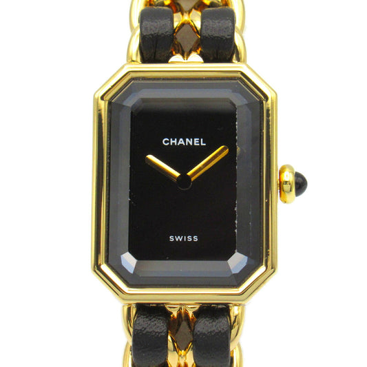 Chanel Premiere S Watch Gold Plated Leather H0001