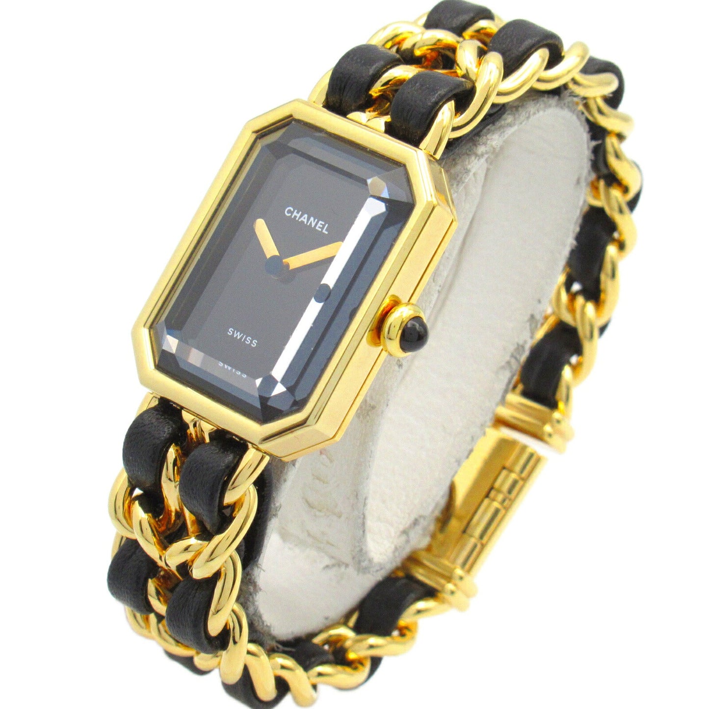 Chanel Premiere S Watch Gold Plated Leather H0001