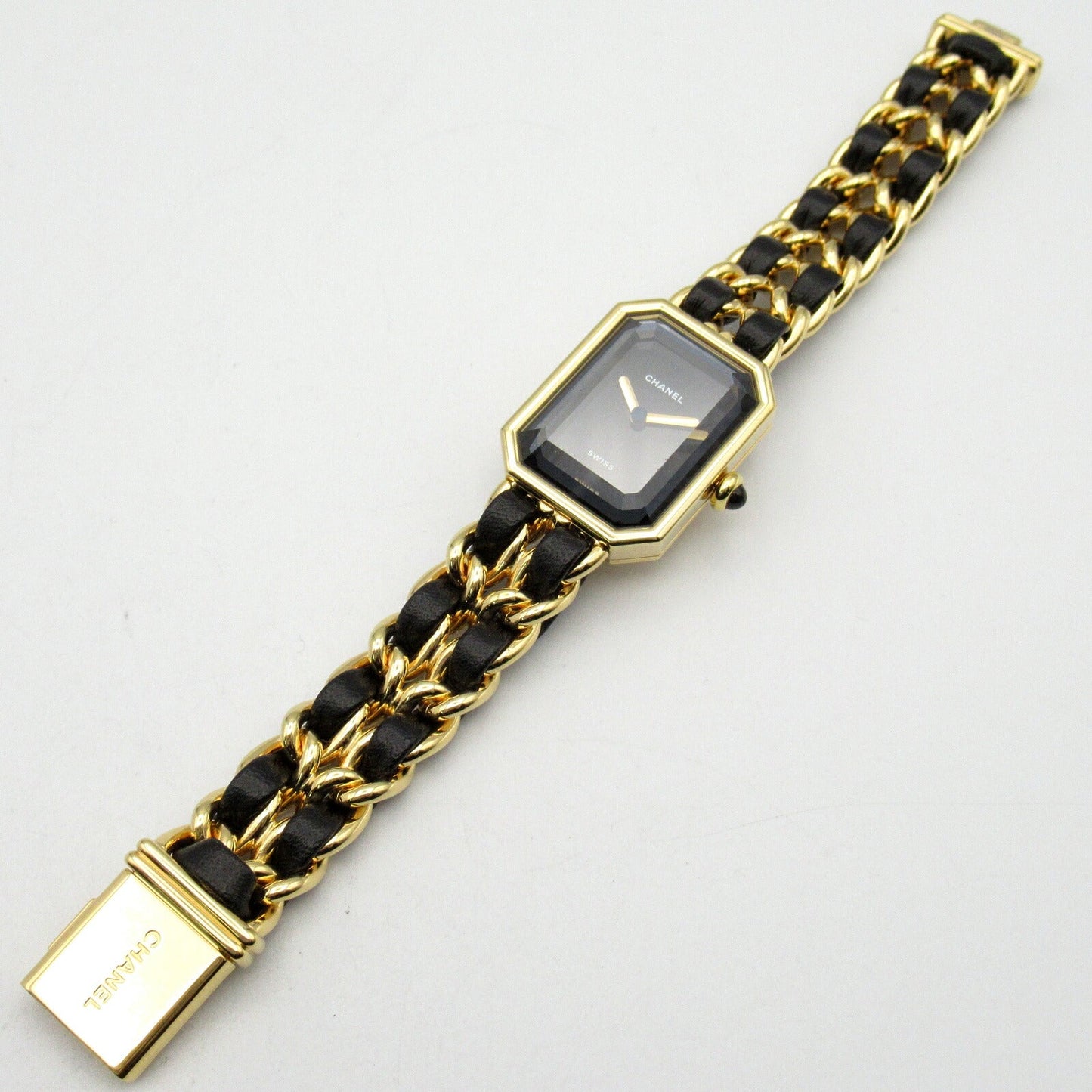 Chanel Premiere S Watch Gold Plated Leather H0001