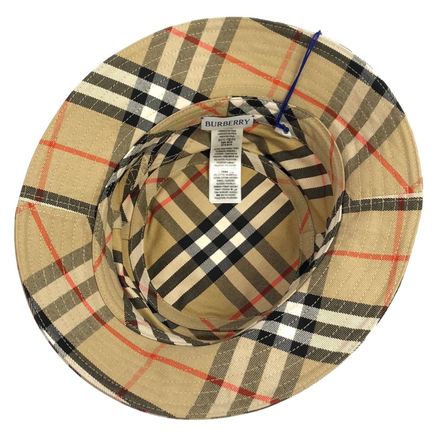 Burberry Check Polyester Hat Beige