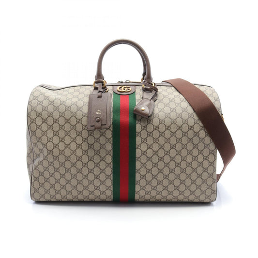 Gucci GG Supreme Sherry Line PVC Coated Canvas 2way Boston Bag