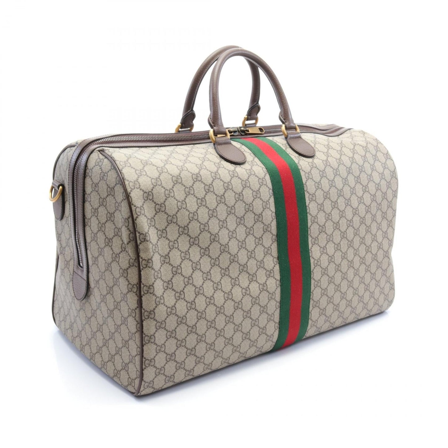Gucci GG Supreme Sherry Line PVC Coated Canvas 2way Boston Bag