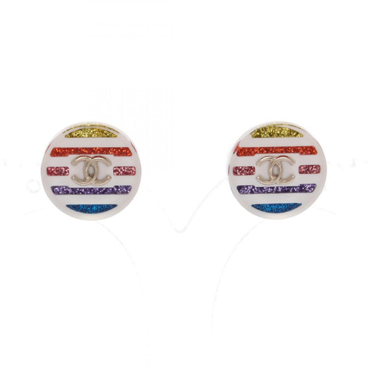 Chanel Coco Mark Earrings Gold Plated Plastic