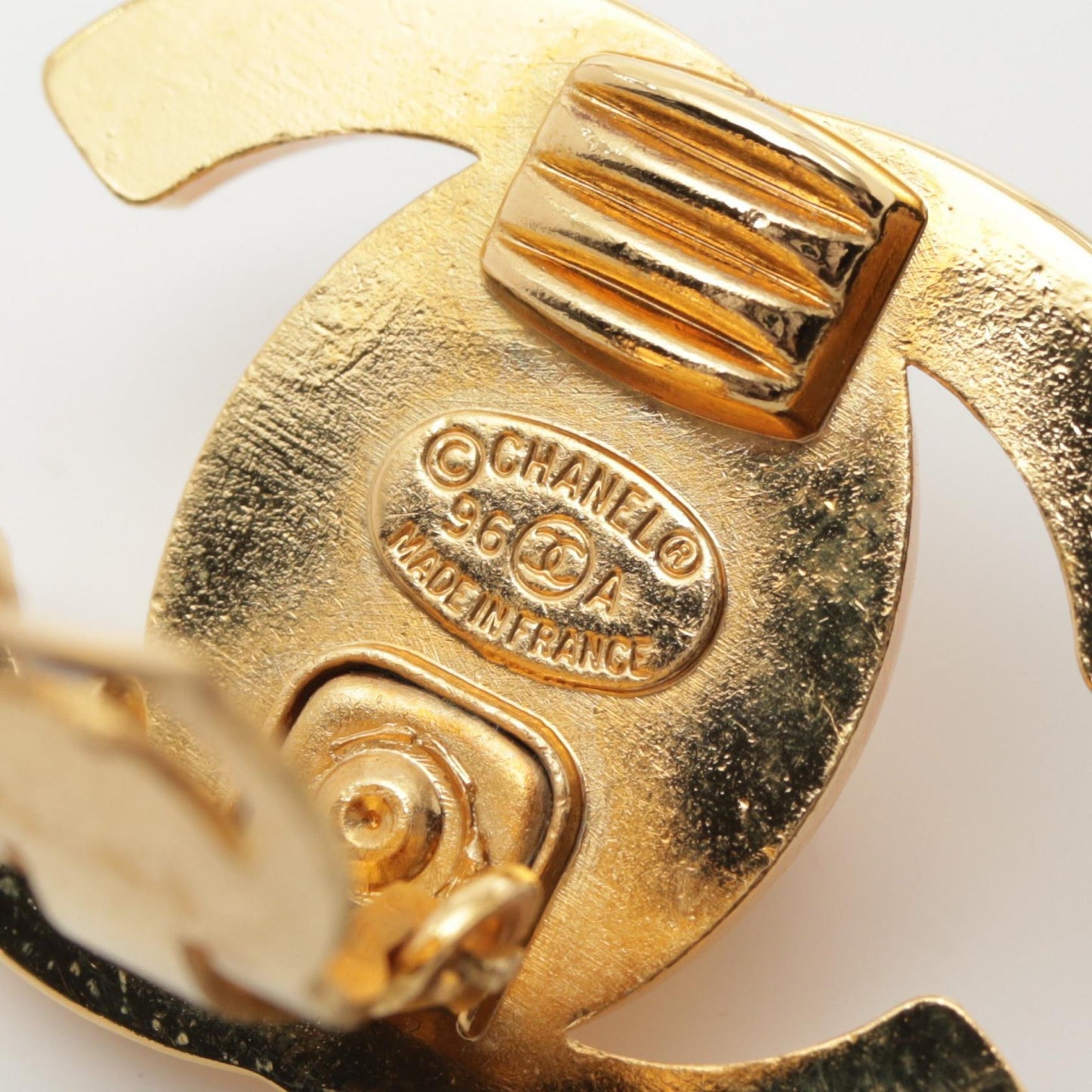 Chanel Coco Mark Earrings Gold GP