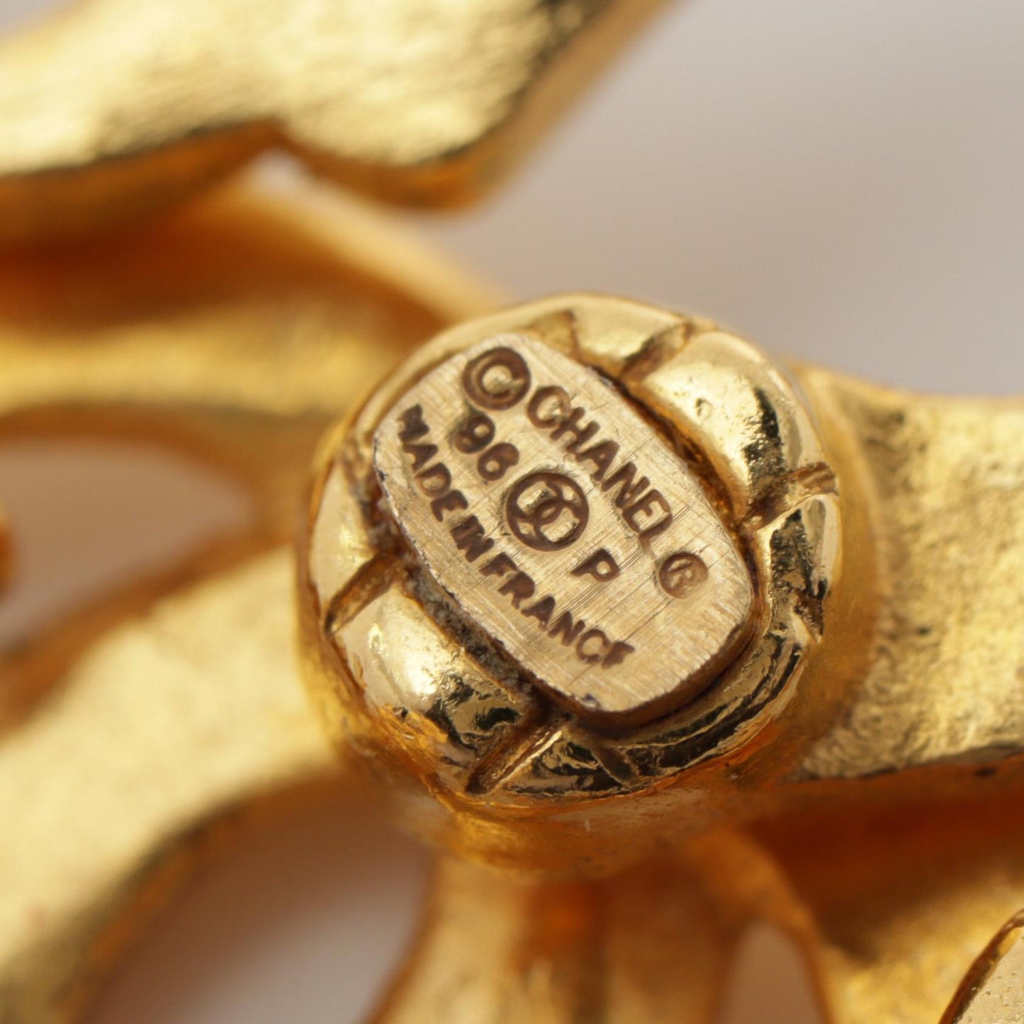 Chanel Coco Mark Earrings Gold Plated