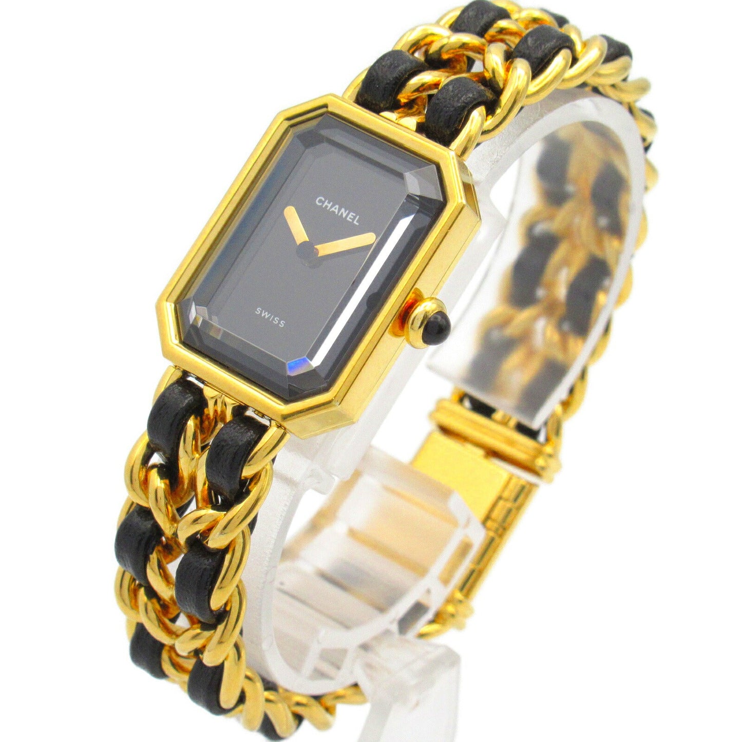 Chanel Premiere L Watch Gold Plated Leather H0001