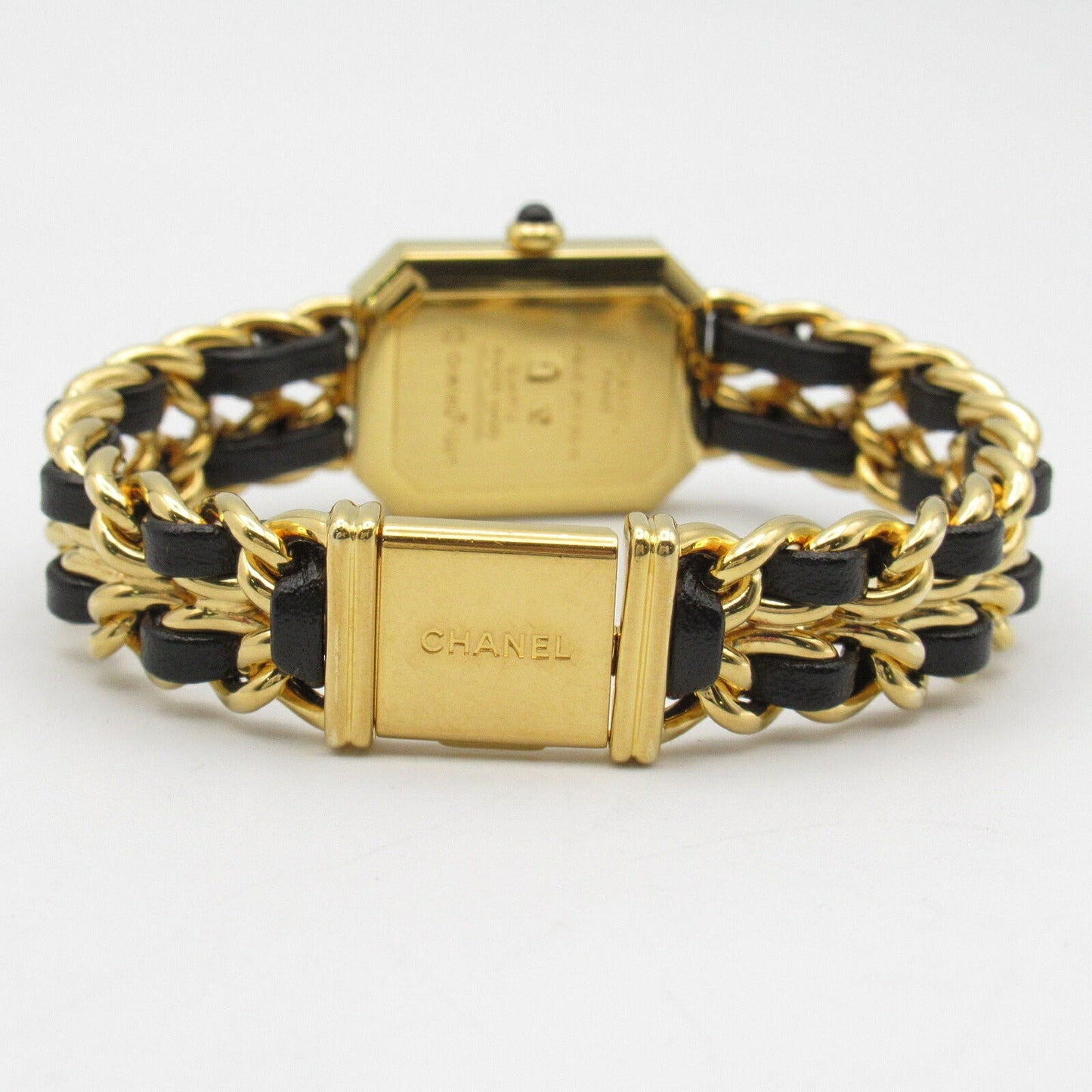 Chanel Premiere L Watch Gold Plated Leather H0001