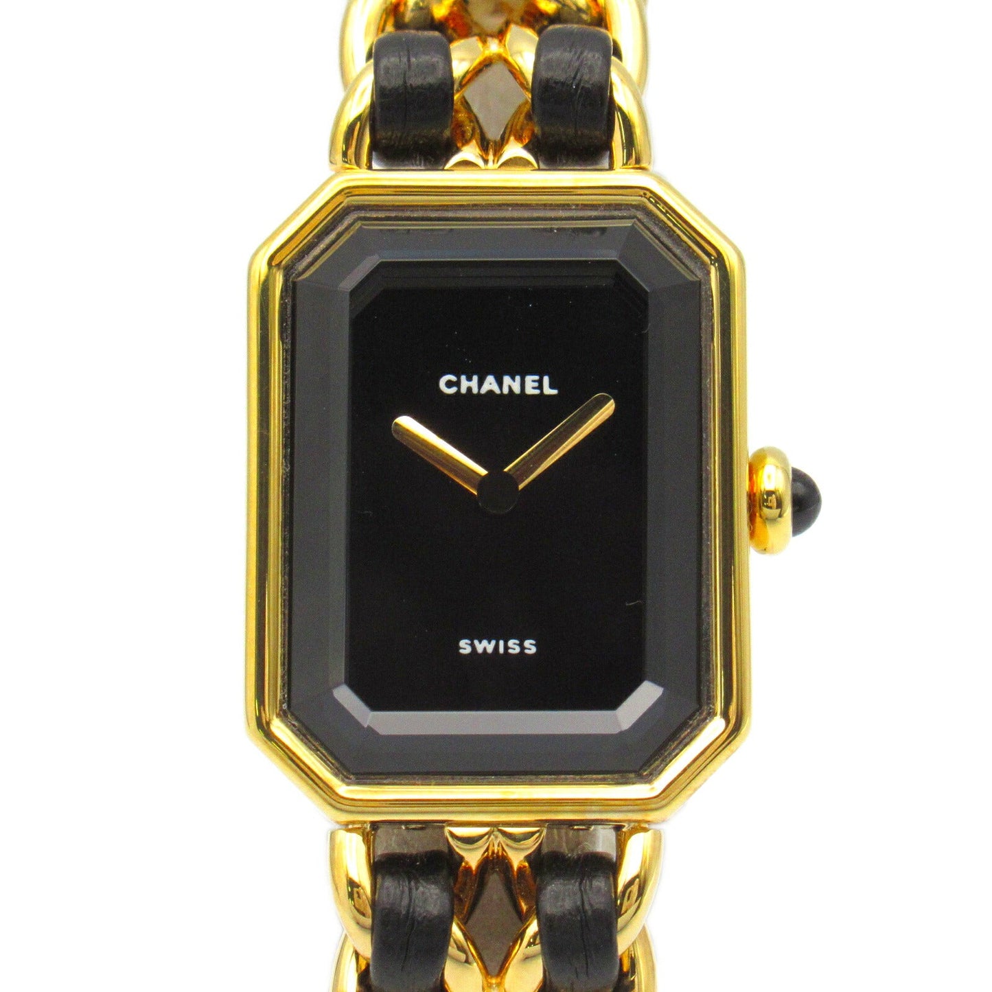 Chanel Premiere S Watch Gold Plated Leather H0001