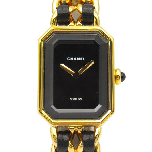 Chanel Premiere S Watch Gold Plated Leather H0001