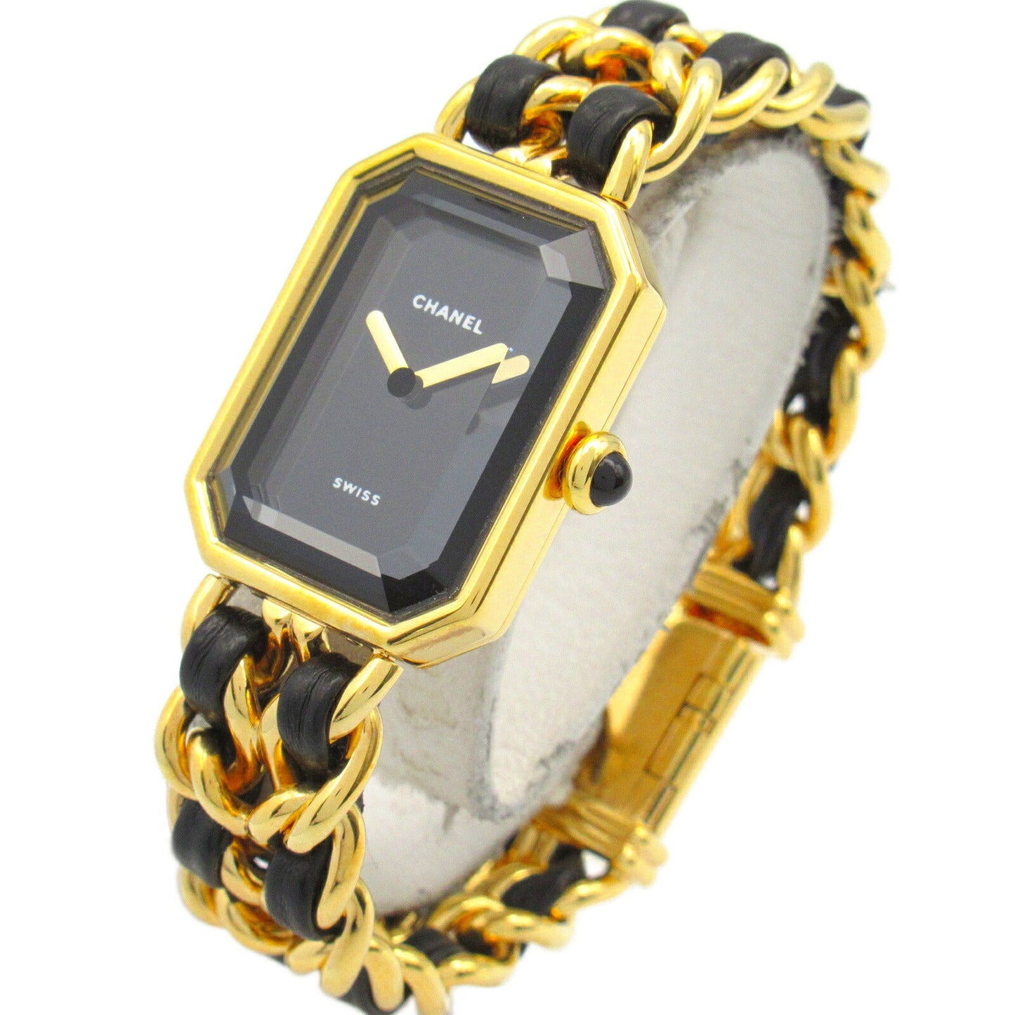 Chanel Premiere S Watch Gold Plated Leather H0001