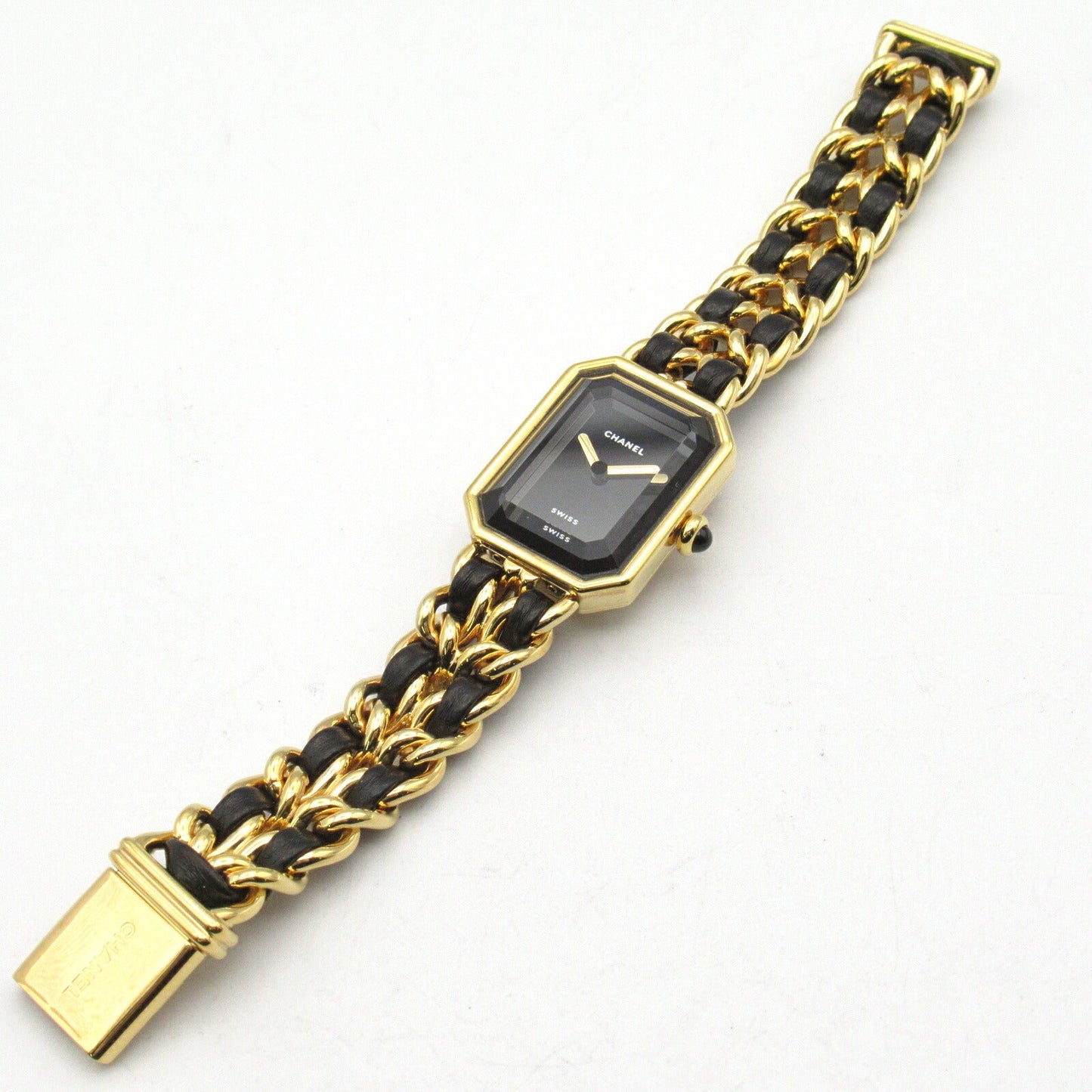 Chanel Premiere S Watch Gold Plated Leather H0001