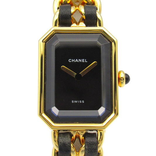Chanel Premiere M Watch Gold Plated Leather H0001
