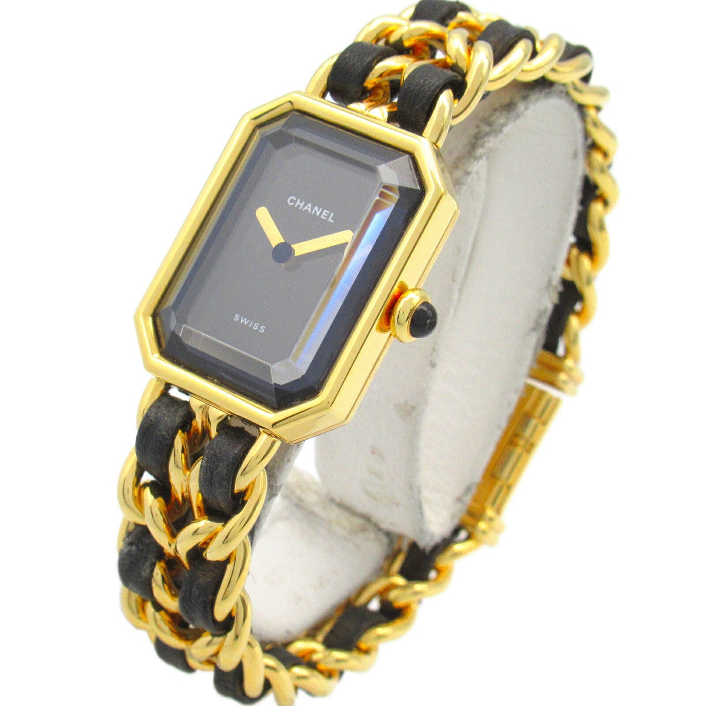 Chanel Premiere M Watch Gold Plated Leather H0001