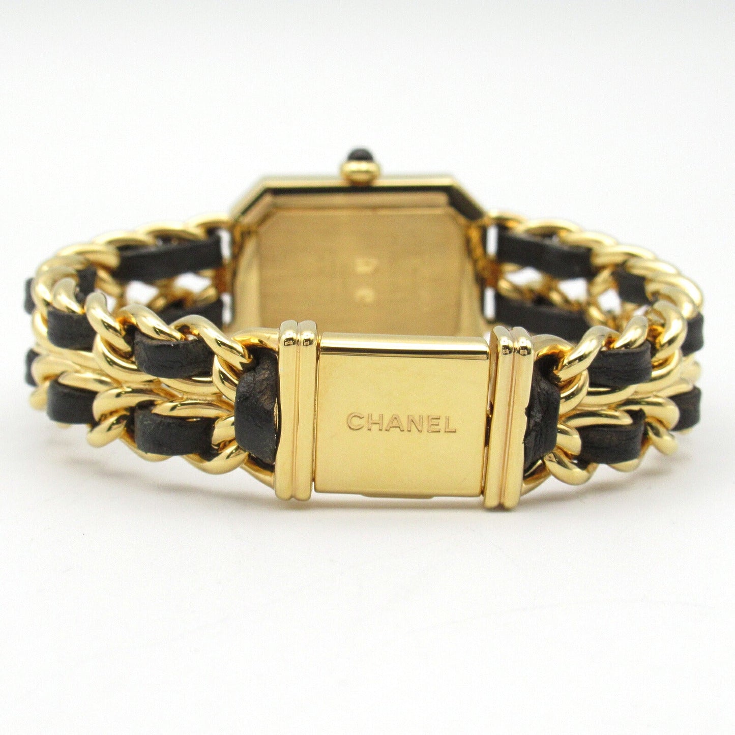 Chanel Premiere M Watch Gold Plated Leather H0001
