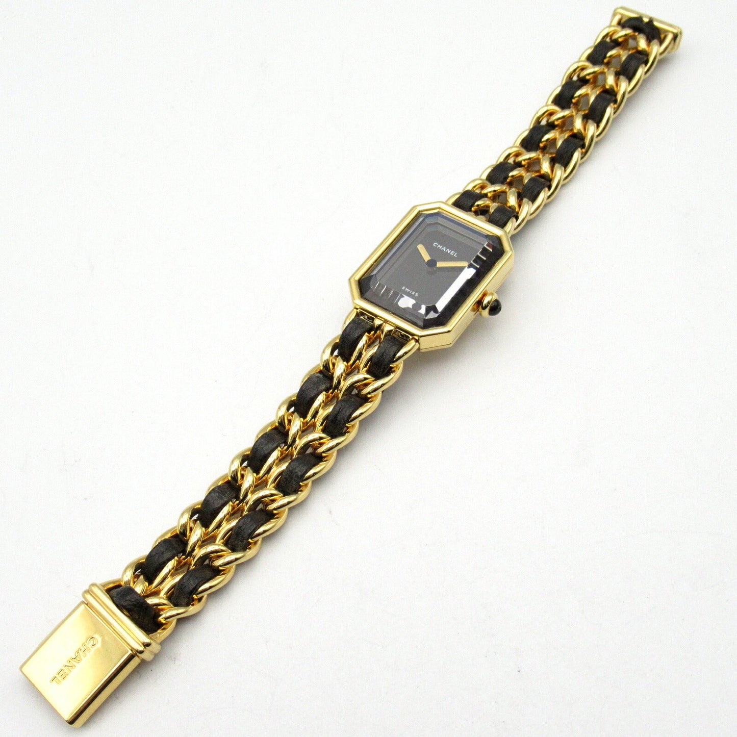 Chanel Premiere M Watch Gold Plated Leather H0001