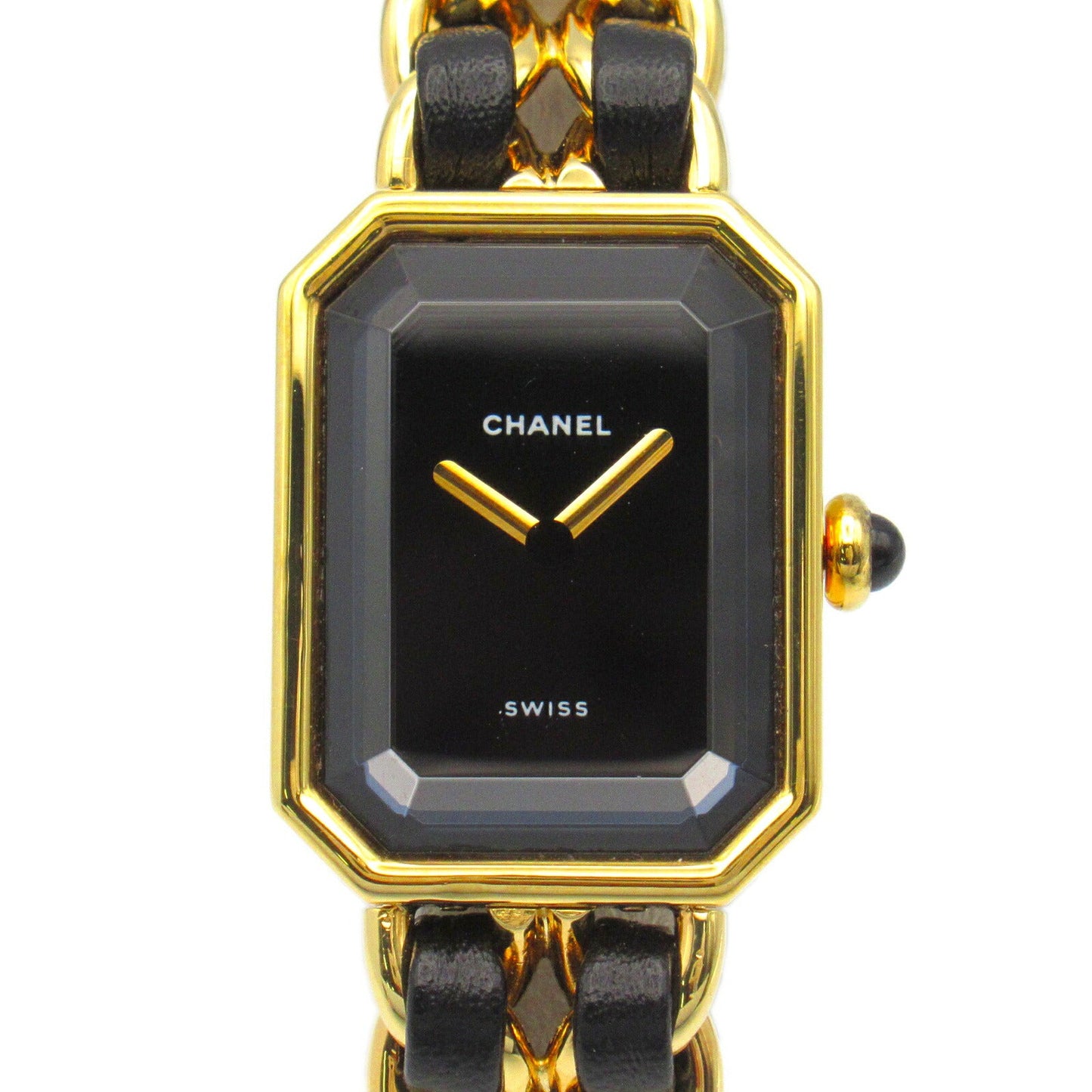 Chanel Premiere S Watch Gold Plated Leather H0001