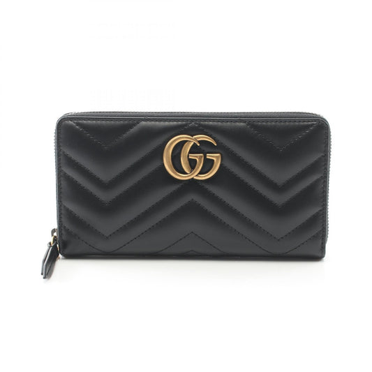 Gucci Leather GG Marmont Zip Around Wallet 443123DTD1T1000