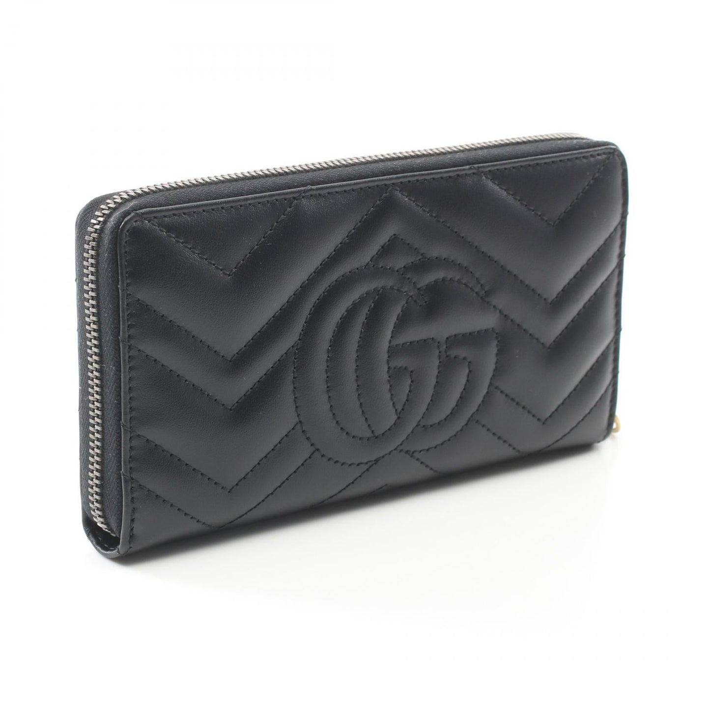 Gucci Leather GG Marmont Zip Around Wallet 443123DTD1T1000