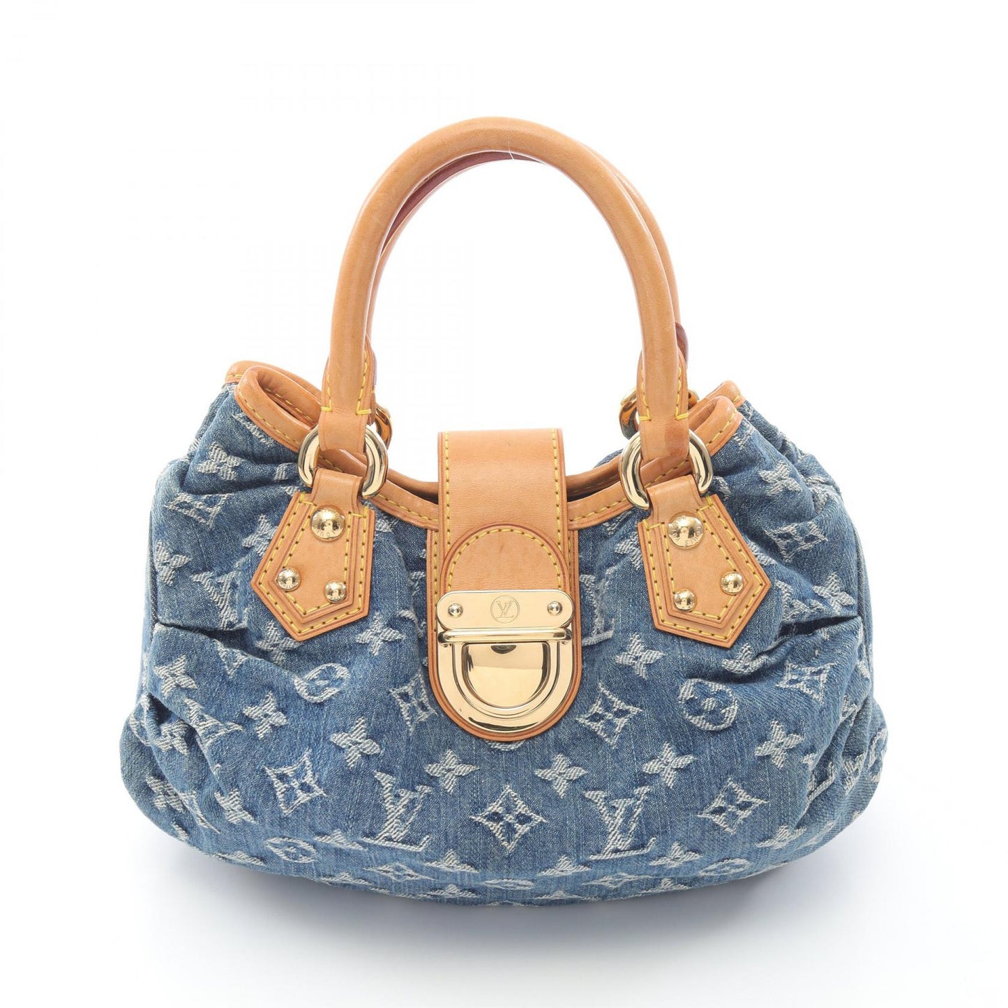 Louis Vuitton Pleaty Monogram Denim Handbag