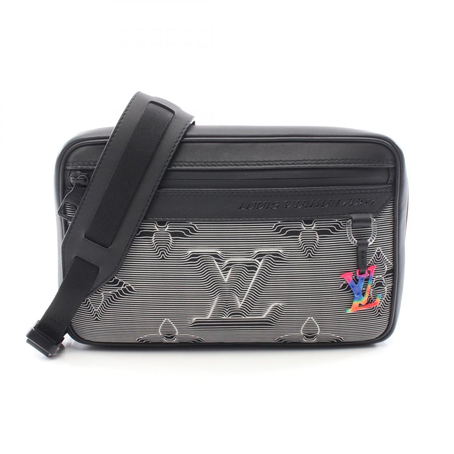 Louis Vuitton Expandable Leather Nylon Shoulder Bag