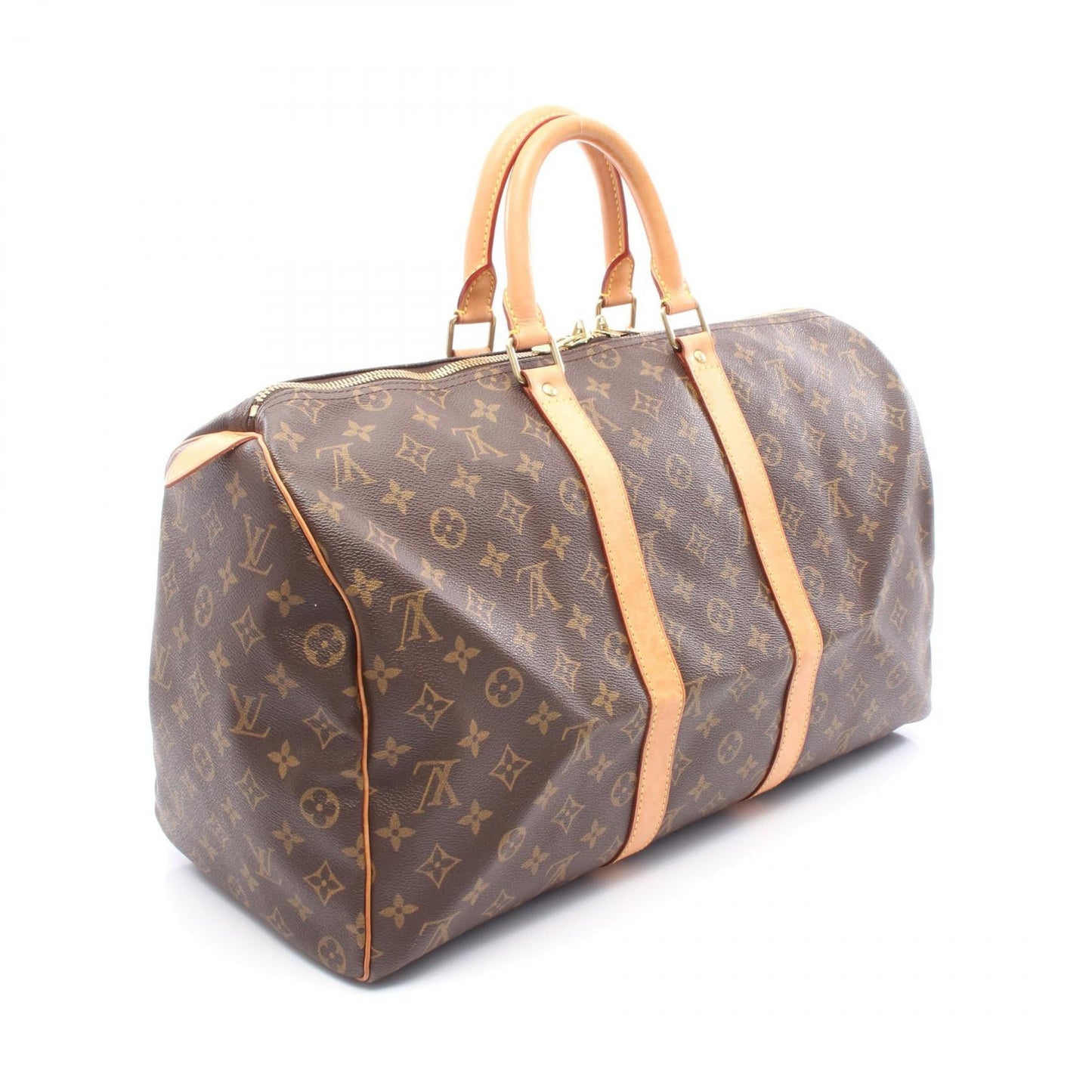 Louis Vuitton Keepall 45 Monogram Coated Canvas Boston Bag