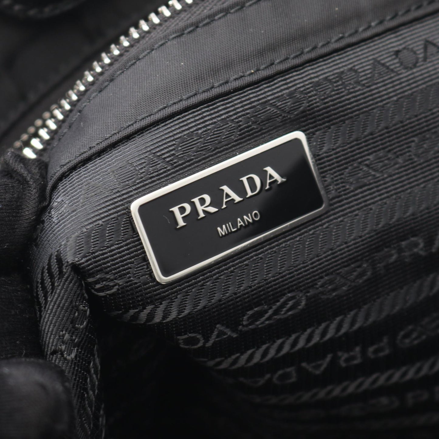 Prada TESSUTO IMPUNTU Nylon Saffiano Leather Tote Bag