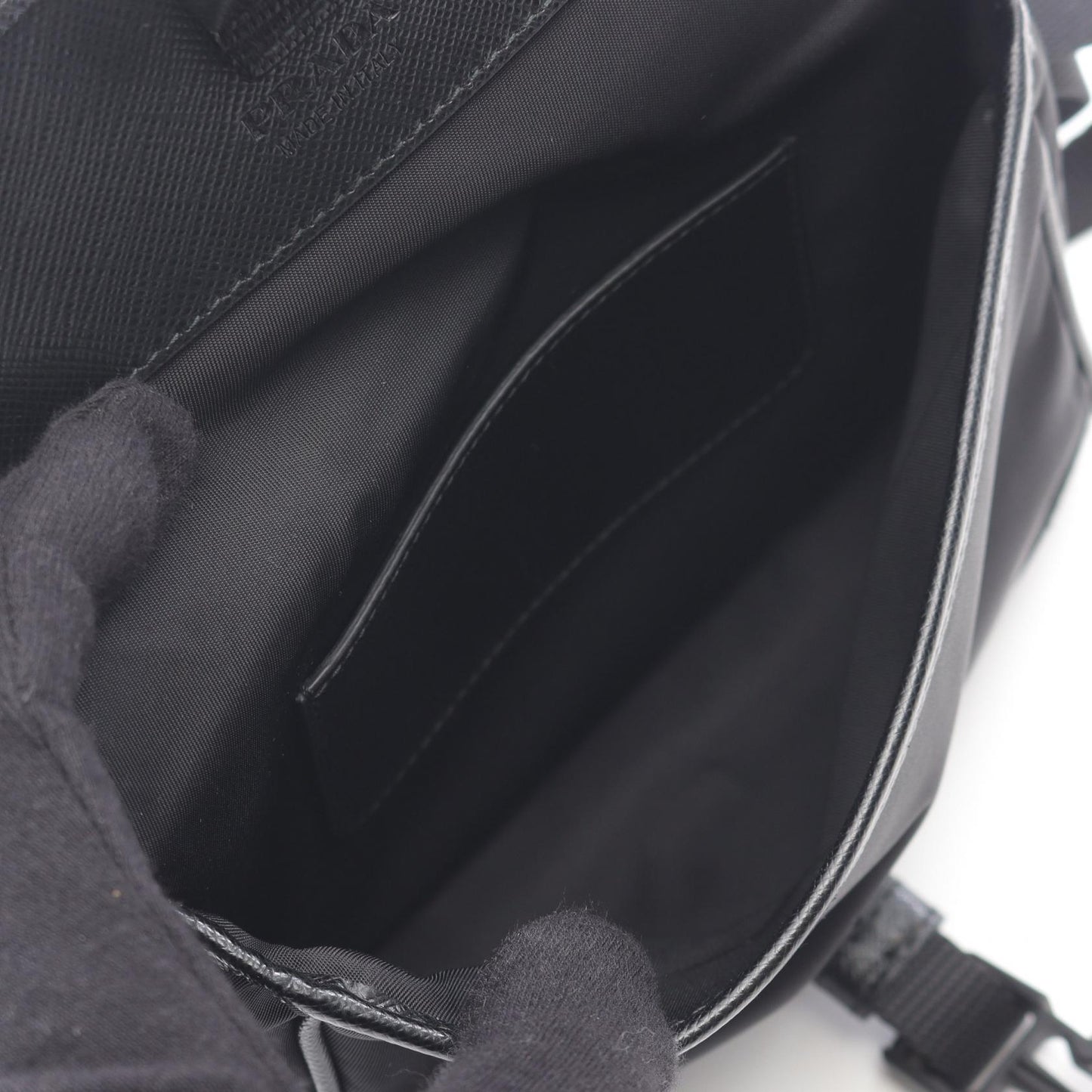 Prada RE NYLON TESSUTO+SAFFIANO Nylon Shoulder Bag